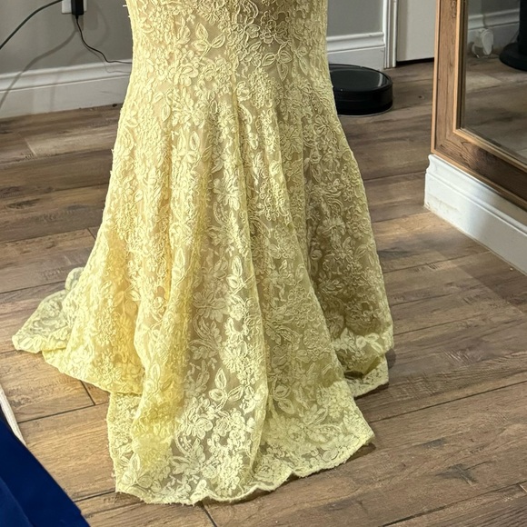 Beautiful Yellow / Nude formal Gown size 8 with a good stretch - Picture 8 of 8